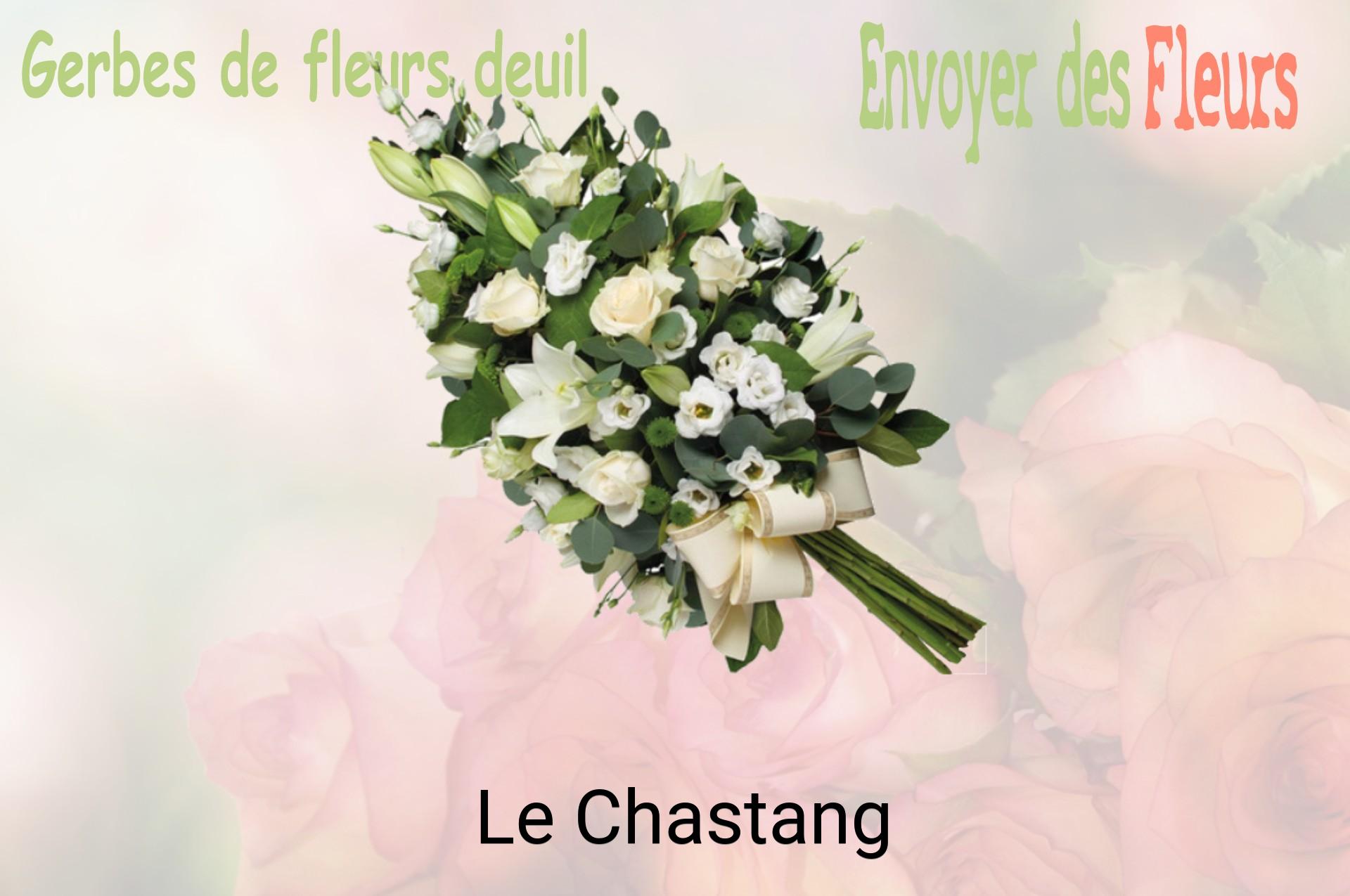 Gerbe de fleurs de deuil livrée à Le Chastang
